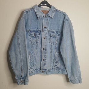 VTG Men's Reliq Denim Jean Trucker Jacket Size XL Faded Distressed